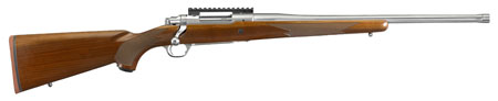 Ruger 57107 Hawkeye Hunter Full Size 308 Win 4+1 20"  Satin Stainless Steel Threaded Barrel, Picatinny Rail Steel Receiver, Fixed American Walnut w/Pistol Grip Stock