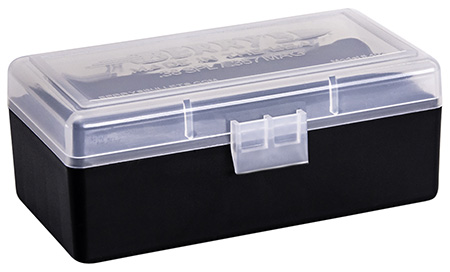 Berry's 61687 Ammo Box  38 Special/357 Mag Clear/Black Polypropylene 50rd
