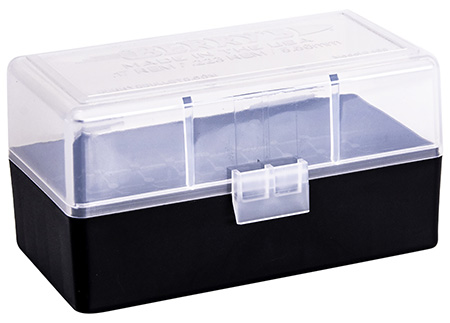 Berry's 79462 Ammo Box  223Rem/5.56NATO Clear/Black Polypropylene 50rd