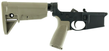 BCM LRGSTKMOD0FDE BCM Lower MOD 0 Multi-Caliber 7075-T6 Aluminum Black Cerakote Synthetic Flat Dark Earth Pistol Grip  &  Stock for AR-Platform