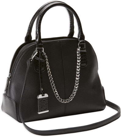 Bulldog BDP021 Satchel Purse w/Holster Black Leather Most Sm Pistols  &  Revolvers Ambidextrous Hand