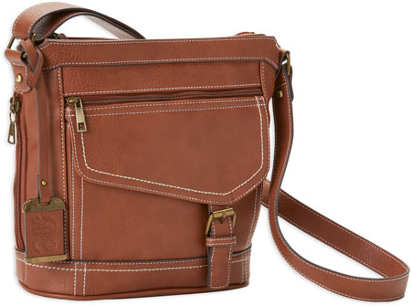 Bulldog BDP045 Bucket Purse w/Holster Brown Leather Most Sm Pistols  &  Revolvers Ambidextrous Hand