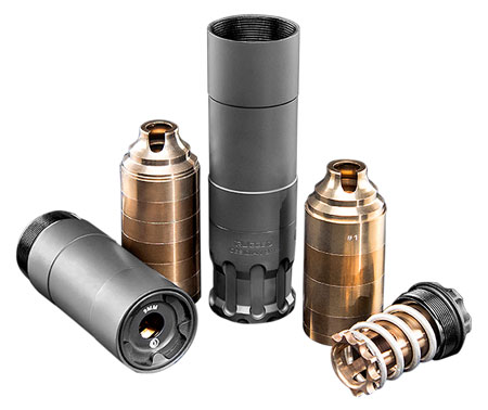 RUGGED SUPPRESSOR OBS0009 Obsidian9  9mm Luger 1.37" Black Cerakote 17-4 Stainless Steel 1/2"-28 tpi