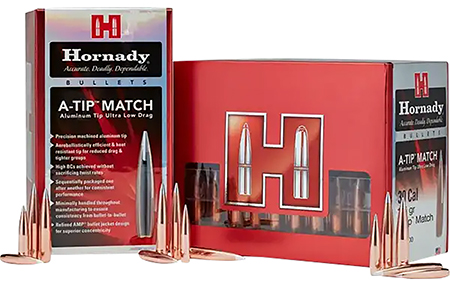 Hornady 33389 A-Tip Match 338 Cal .338 300 gr A Tip Match 100 Per Box/ 10 Case