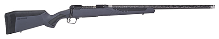 Savage Arms 57578 110 UltraLite Full Size 6.5 Creedmoor 4+1 22" Carbon Fiber Threaded Barrel, Black Melonite Drilled  &  Tapped Stainless Steel Receiver, Adj AccuStock Gray Synthetic Stock, Right Hand