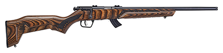 Savage Arms 26737 Mark II Minimalist Full Size 22 LR 10+1 18" Matte Black Steel Threaded Barrel, Matte Black Carbon Steel Drilled  &  Tapped Receiver, Boyd's Minimalist Natural Brown Laminate Stock