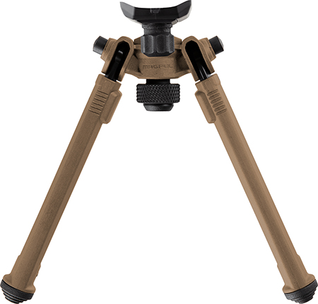 Magpul MAG1075-FDE Bipod  made of Aluminum with Flat Dark Earth Finish, Sling Stud Attachment, 6.30-10.30" Vertical Adjustment  &  Rubber Feet for AR-Platform