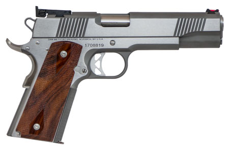 Dan Wesson 01942 Pointman Nine 9mm Luger Caliber with 5" Barrel, 9+1 Capacity, Overall Stainless Steel Finish, Beavertail Frame, Serrated Brushed Slide  &  Cocobolo Grip