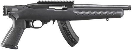 Ruger 4938 22 Charger  22 LR 15+1 8" Black Steel/Threaded Barrel, Matte Black Ergonomic Polymer Grip, Features Picatinny Rail w/Intergrated QD Cup