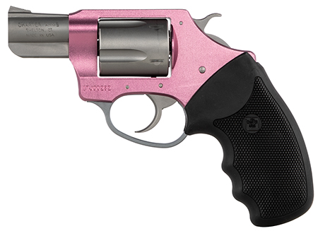 Charter Arms 93830 Undercover Southpaw 38 Special, 5 Shot 2" Matte Stainless Steel Barrel  &  Cylinder, Pink Aluminum Frame w/Black Finger Grooved Rubber Grip, Exposed Hammer