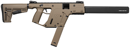 Kriss USA KV45CFD20 Vector CRB G2 45 ACP 30+1 16" Black Nitride Threaded Barrel, Flat Dark Earth Picatinny Rail Aluminum Receiver, FDE Synthetic 6 Position Stock  &  Polymer Grip