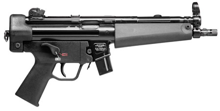 HK 81000478 SP5  9mm Luger Caliber with 8.86" Barrel, 10+1 Capacity, Overall Black Finish  &  Polymer Grip Includes 2 Mags