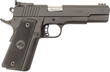 Rock Island 56922 TCM Standard FS 22 TCM Caliber with 5" Barrel, 17+1 Capacity, Overall Black Parkerized Finish Steel, Beavertail Frame, Serrated Slide  &  Black Polymer Grip