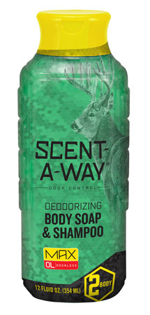 Scent-A-Way 07755 Max Green Soap Odor Eliminator Odorless Scent Vegetable Proteins 12 oz Liquid
