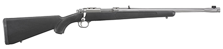 Ruger 7417 77/44  44 Rem Mag 4+1 18.50" Threaded Barrel, Brushed Stainless Steel, Integral Scope Mount On A Solid Steel Receiver, Black Synthetic Stock