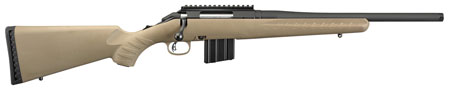 Ruger 36926 American Ranch Full Size 6.5 Grendel 10+1 16.10" Matte Black Threaded Barrel, Matte Black Picatinny Rail Steel Receiver, Flat Dark Earth Fixed Synthetic Stock, Right Hand