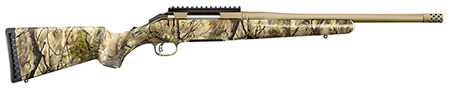 Ruger 36924 American  6.5 Creedmoor 4+1 16.10" Burnt Bronze Cerakote Threaded Barrel, Picatinny Rail Steel Receiver, GoWild Camo I-M Brush Fixed Compact Synthetic Stock, Right Hand