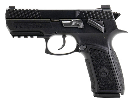 IWI US J941PSL9II Jericho 941 Enhanced 9mm Luger Caliber with 3.80" Barrel, 16+1 Capacity, Overall Black Finish, Picatinny Rail Frame, Serrated Steel Slide  &  Polymer Grip