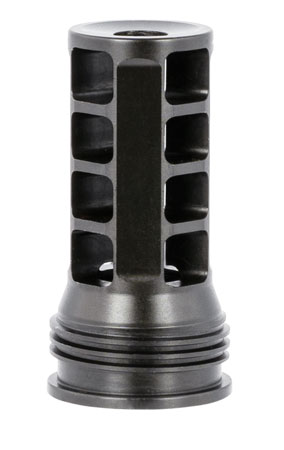Huxwrx 1574 QD 762 Muzzle Brake Black with 5/8"-24 tpi Threads, 2.30" OAL  &  1.20" Diameter for 30 Cal AR-Platform