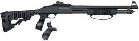 Mossberg 50696 590 Tactical SPX 12 Gauge 3" 6+1 18.50" Cylinder Bore Barrel Matte Blued Rec Black FLEX 6 Position Stock Includes FLEX Pistol Grip  &  FO, Ghost Ring Sights