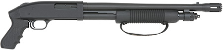 Mossberg 50697 590 Cruiser 12 Gauge Pump 3" 6+1 18.50" Matte Blued Stand-Off Breacher Barrel, Matte Blued Stainless Steel Receiver, Black Pistol Grip