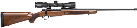 Mossberg 28124 Patriot  300 Win Mag Caliber with 3+1 Capacity, 24" Threaded/Fluted Barrel, Matte Blued Metal Finish  &  Walnut Stock Right Hand (Full Size) Includes Vortex Crossfire II 3-9x40mm Scope
