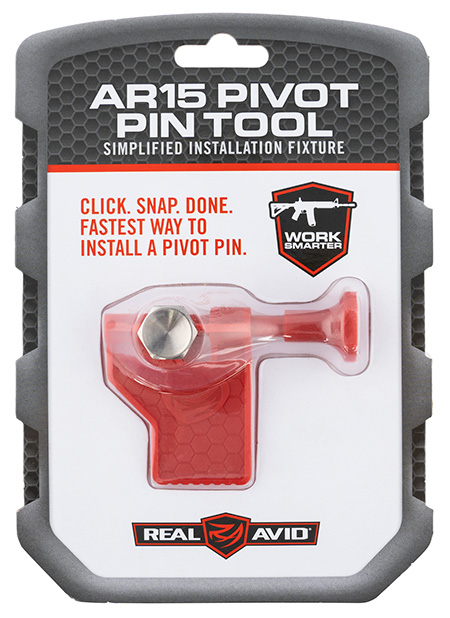 Real Avid AVAR15PPT Pivot Pin Tool Red Polymer Rifle for AR-15 Includes Detent Plunger, Large Pin,  &  Install Tool