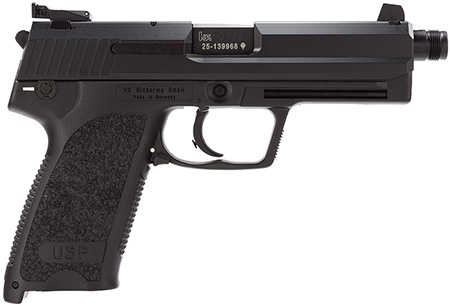 HK 81000350 USP Tactical V1 SA/DA 45 ACP 5.09" TB 12+1 (2) Black Polymer Frame Black Steel Slide Black Polymer Grip Manual, Decocker