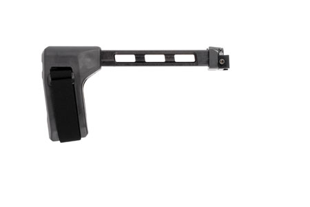 SB Tactical FS1913A01SB SBT  Side Folding Black Synthetic with Hinge, 9.25" OAL  &  Nylon Strap for AR-Platform with 1913 Picatinny Rail (Tube Not Included)