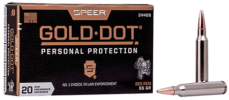 Speer 24468 Gold Dot Personal Protection 223Rem 55gr Soft Point 20 Per Box/10 Case