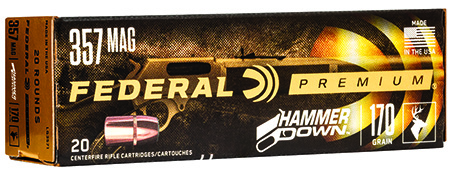 Federal LG3571 Premium HammerDown 357Mag 170gr Bonded Hollow Point 20 Per Box/10 Case