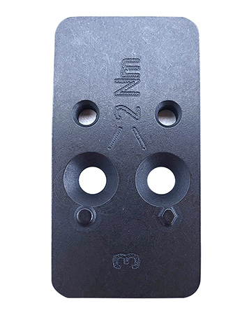 HK 50254263 Optic Plate #3 Black, Steel Fits HK VP9 OR C-More STS2 Pattern Footprint Mount