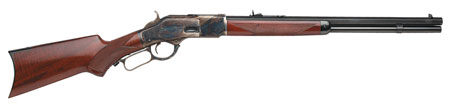 Taylors  &  Company 550175DE 1873 Taylor Tuned 357 Mag 10+1 20" Octaon Barrel Walnut Fixed Pistol Grip Stock Color Case Hardened Right Hand