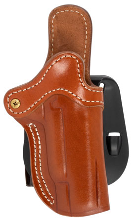 1791 Gunleather ORPDH1CBRR BH1 Optic Ready Size 01 OWB Style made of Leather with Classic Brown Finish, Adjustable Cant  &  Paddle Mount Type fits 4-5" Barrel 1911 for Right Hand