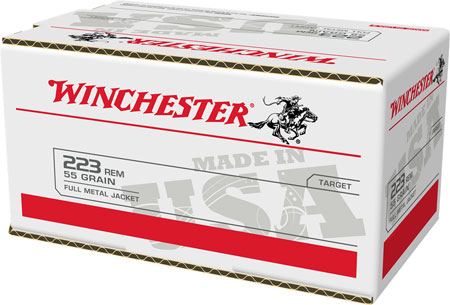 Winchester Ammo W223200 USA  223Rem 55gr Full Metal Jacket 200 Per Bx/4 Case *Value Pack
