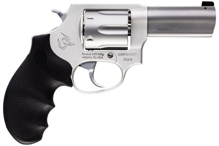 Taurus 2-85639ULNS Defender 856 Ultra-Lite Small 38 Special +P 6 Shot 3" Matte Stainless Steel Barrel, Cylinder  &  Frame, Hogue Finger Grooved Grip, Transfer Bar Safety, Exposed Hammer