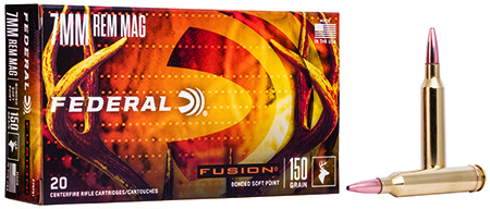 Federal F7RFS1 Fusion  7mmRem 150gr Bonded Soft Point 20 Per Box/10 Case