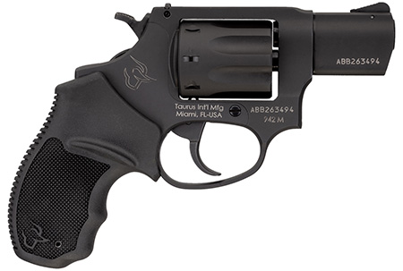 Taurus 2942M021 942  22 WMR 8rd 2" Barrel, Overall Matte Black Finish Steel  &  Finger Grooved Black Polymer Grip