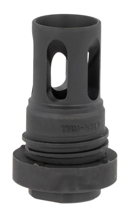 Yankee Hill 431536A Mini QD Flash Hider Black Phosphate Steel with 1/2"-36 tpi Threads  &  2.13" OAL for 5.56x45mm NATO AR-Platform