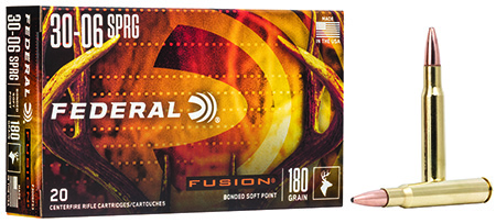 Federal F3006FS3 Fusion  30-06Springfield 180gr Bonded Soft Point 20 Per Box/10 Case