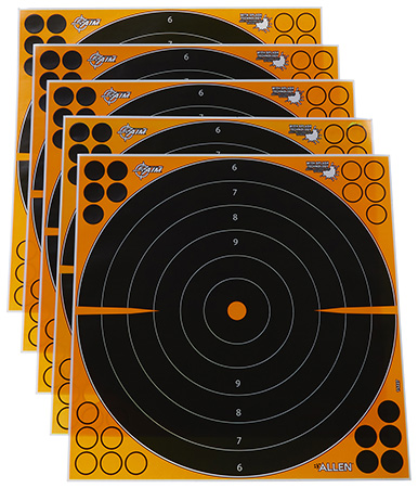 EZ-Aim 15227 Splash Reactive  Self-Adhesive Paper Black/Orange 16" Bullseye 5 Pack