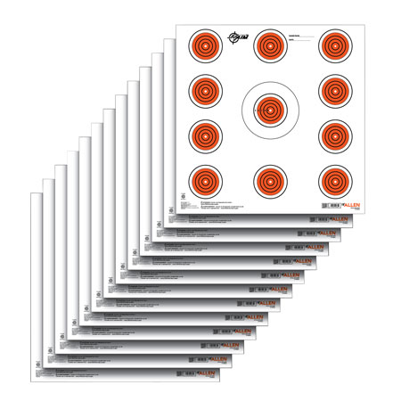 EZ-Aim 15245 Paper Targets Indoor SPOT Paper Hanging 12" x 12" Orange/White 13 Per Pkg