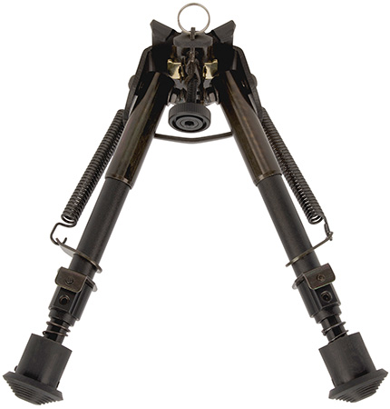 Allen 2207 Bozeman  Rifle Bipod Black Aluminum w/Sling Swivel Stud Mount, Rubber Feet  &  6-9" Vertical Adjustment