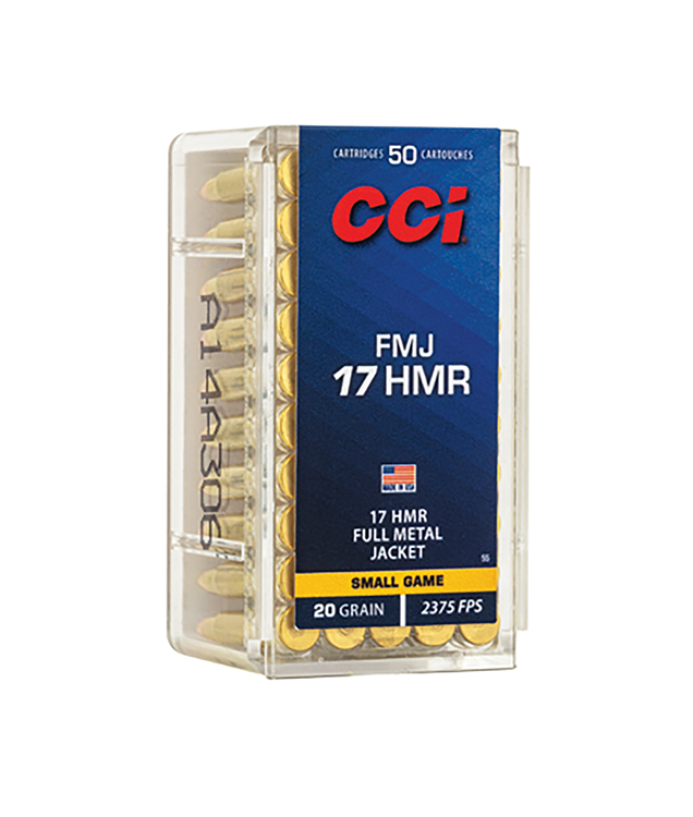 CCI 0055 Gamepoint Rimfire 17HMR 20gr Full Metal Jacket 50 Per Box/40 Case