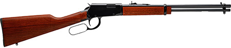 Rossi RL22181WD Rio Bravo  Lever Action 22 LR Caliber with 15+1 Capacity, 18" Round Barrel, Polished Black Metal Finish  &  German Beechwood Stock Right Hand (Full Size)