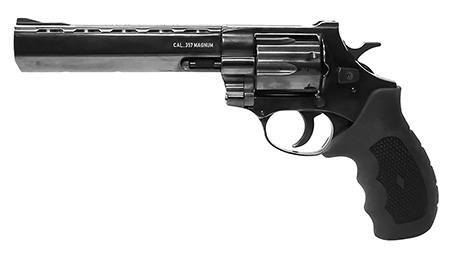 Weihrauch Guns 770134 Windicator  357 Mag 6rd 6" Blued Steel Barrel,  Cylinder  &  Frame, Ramp Front/Fixed Rear Sights, Exposed Hammer, Finger Grooved Black Rubber Grip