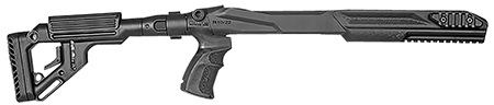 FAB Defense FXUASR1022B UAS-R Precision Stock Conversion Kit for Ruger 10/22 Left Side Folding w/Adjustable Cheekrest Matte Black Fiberglass Reinforced Polymer