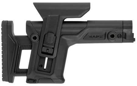 FAB Defense FXRAPS RAPS Rapid Adjustment Precision Stock Integrated Cheek-Rest  &  Adjustable LOP Ambidextrous 1Latch System Black Polymer
