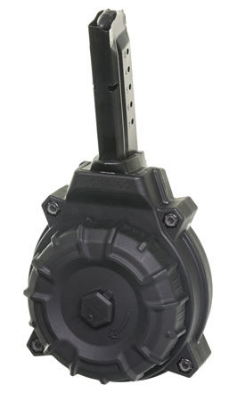 ProMag DRMA15 Standard  50rd Drum 9mm Luger Fits S&W M & P Shield Black DuPont Zytel Polymer