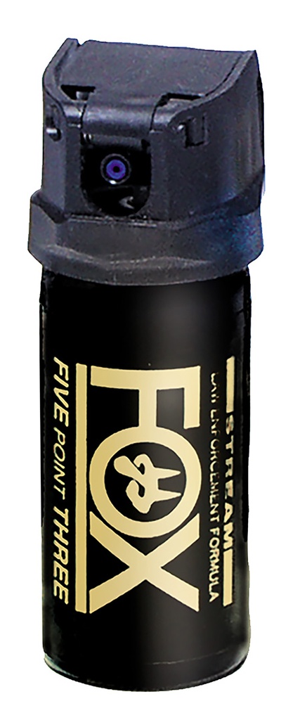 Fox Labs 152FTMDB Legacy Five Point Three 15 1/2 Second Bursts  Cone Spray Range 152 ft 1.50 oz Black Spray Features Invisible UV Dye